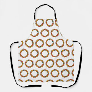 Fall Leaf Wreath Circle Apron