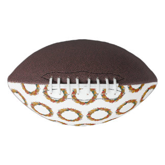 Fall Leaf Wreath Circle Football
