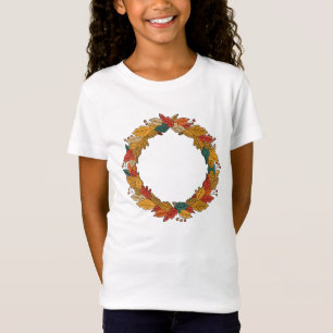Fall Leaf Wreath Circle T-Shirt