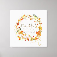 Fall Leaf Wreath Thankful Faith Family Friends