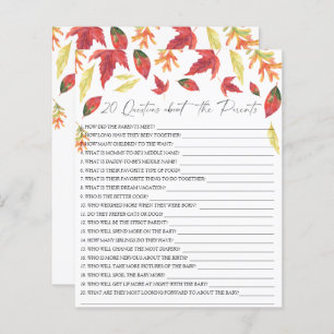 Fall leaves - 20 questions about the Parents