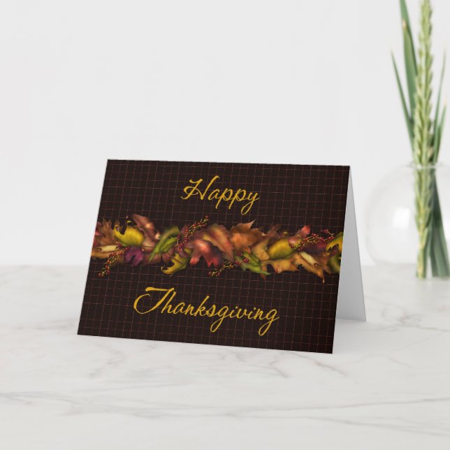 Fall Leaves 2 :: Happy Thanksgiving Greeting Card (Front)