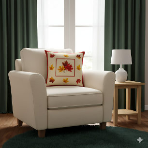 Fall Leaves Accent - Cosy Rustic Autumn Decor Cushion