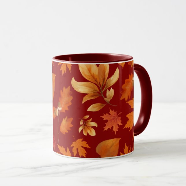 Fall leaves Autumn Bliss  Mug (Front Right)