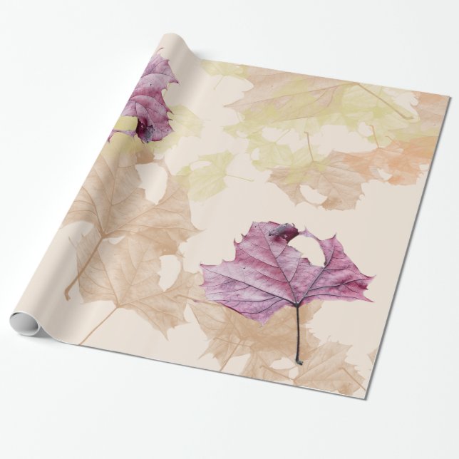 "fall leaves" Autumn WRAPPING PAPER (Unrolled)