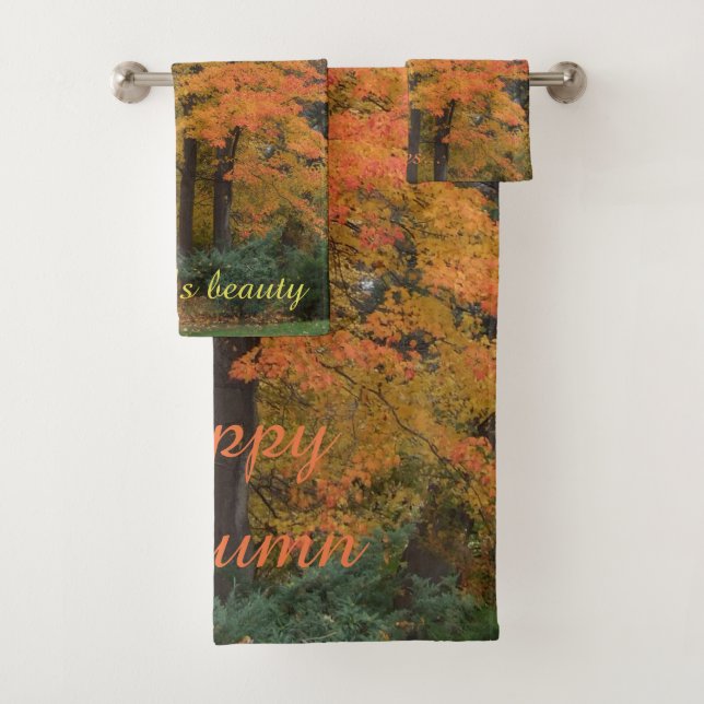 Fall Leaves Bath Towel Set (Insitu)