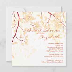 Fall Leaves Bridal Shower Invitation