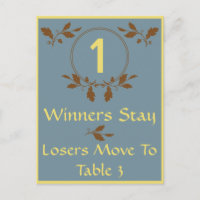 Fall Leaves Bunco Table Card #1