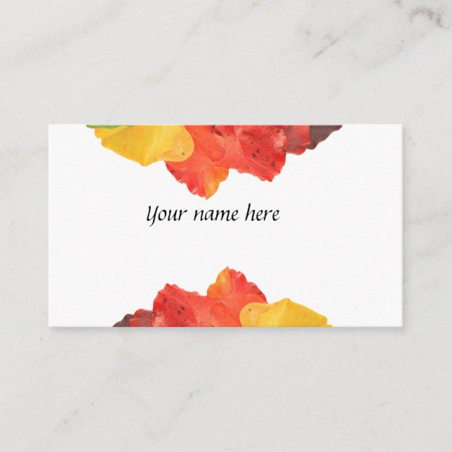 fall Leaves Business Card (Front)