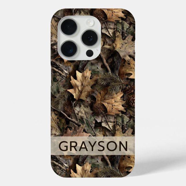 Fall Leaves Camouflage Personalized Case-Mate iPhone Case (Back)