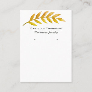 Fall Leaves Chic Boutique Jewellery Earring Displa Business Card