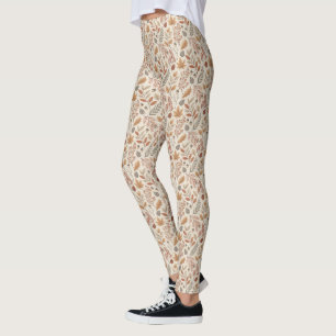 Fall Leaves cosy patterned Leggings