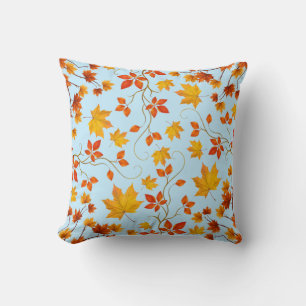 Fall leaves cushion