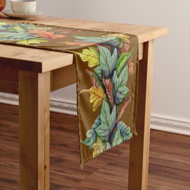 Fall Leaves, Customise, 14" X 72" Table Runner (In Situ)
