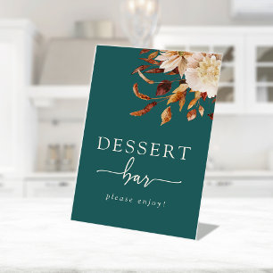 Fall Leaves Dessert Bar Pedestal Sign