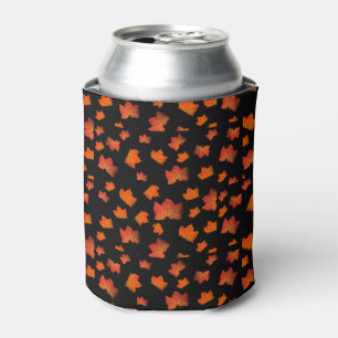 FALL LEAVES ELEGANT AUTUMN LEAF NATURE HALLOWEEN CAN COOLER