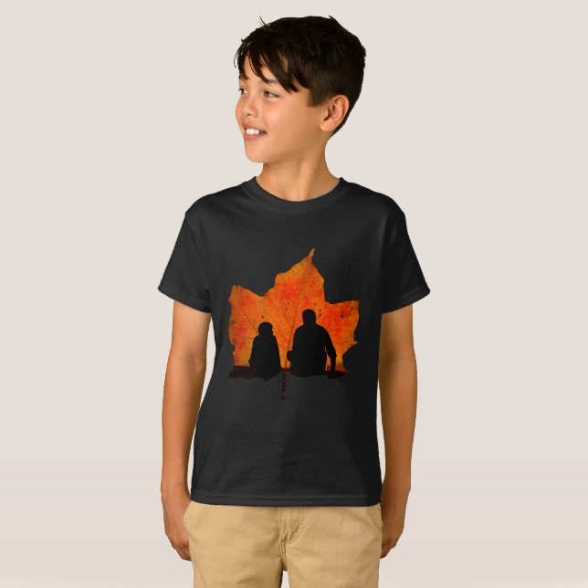 FALL LEAVES FATHER AND SON T-Shirt (Front Full)