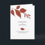 Fall Leaves Folded Wedding Program Template<br><div class="desc">This folded wedding program template features a rustic and elegant design with burnt orange leaves, making it a perfect choice for an autumn wedding. Ideal for couples looking for unique folded wedding program ideas, this template allows you to personalise every detail, from custom folded wedding program wording to special ceremony...</div>