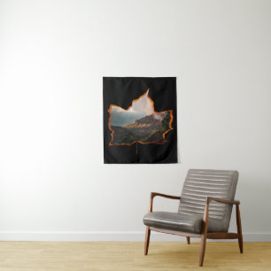 FALL LEAVES FOREST MOUNTAIN TAPESTRY