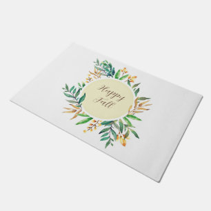 Fall leaves frame with customisable text  doormat