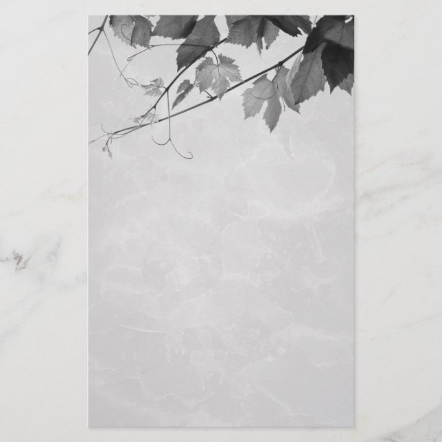 Fall Leaves Gothic Stationery (Front)