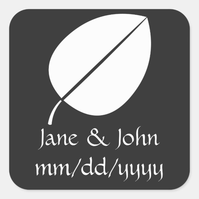 Fall Leaves in Black Sticker (Front)