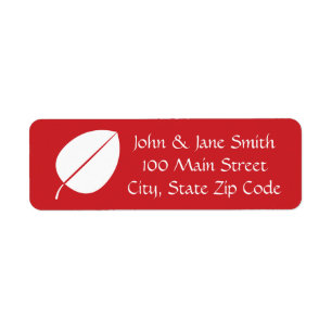 Fall Leaves in Cherry Return Address Label