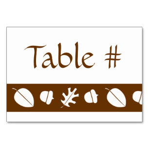 Fall Leaves in Chocolate Table Card