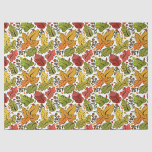 Fall Leaves in Gold, Green and Rust Brown  Tissue Paper