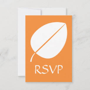 Fall Leaves in Orange RSVP Card
