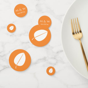 Fall Leaves in Orange Table Confetti