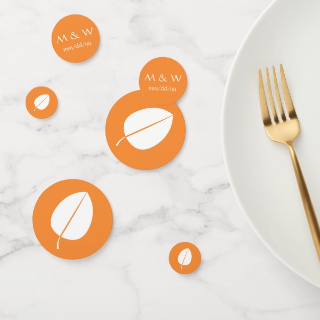 Fall Leaves in Orange Table Confetti (Group)
