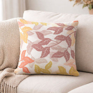 Fall Leaves in Warm Tones Cushion
