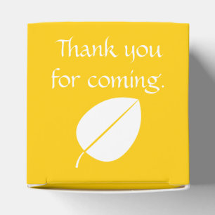 Fall Leaves in Yellow Favour Box