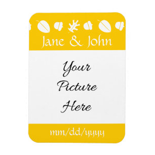 Fall Leaves in Yellow Save-the-Date Magnet