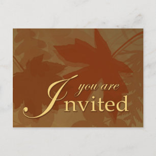 Fall Leaves Invitation - Postcard