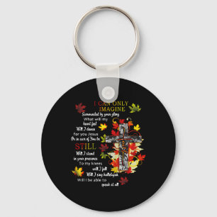 Fall Leaves Jesus Cross I Can Imagine Christian Re Key Ring