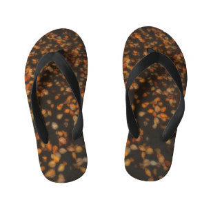 fall leaves kid's jandals