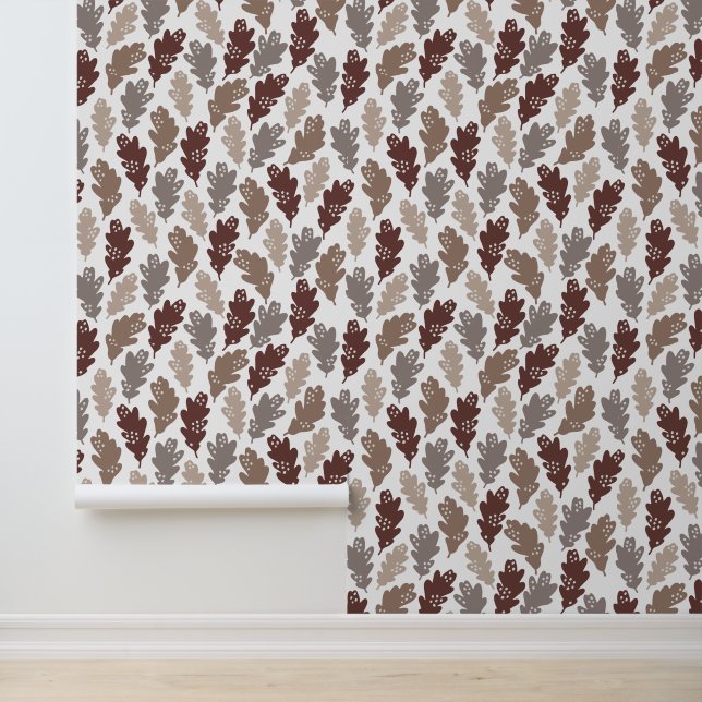 Fall Leaves Leaf Pattern Wallpaper (Application)