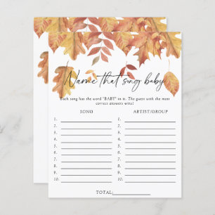 Fall leaves - Name that song baby shower game