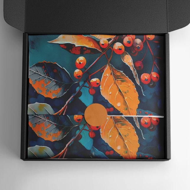 Fall leaves painted. Nature floral autumn foliage Tissue Paper (Creator Uploaded)