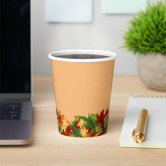 Fall Leaves Paper Cups
