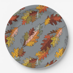 Fall Leaves Paper Plate