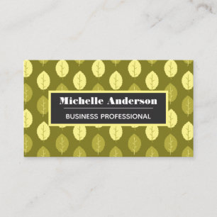 Fall Leaves Pattern Business Card