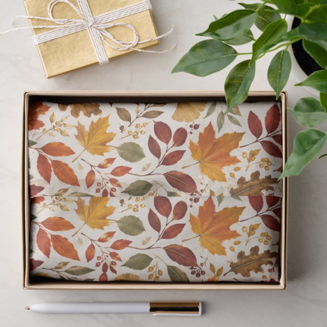 Fall Leaves Pattern Tissue Paper (Gift)
