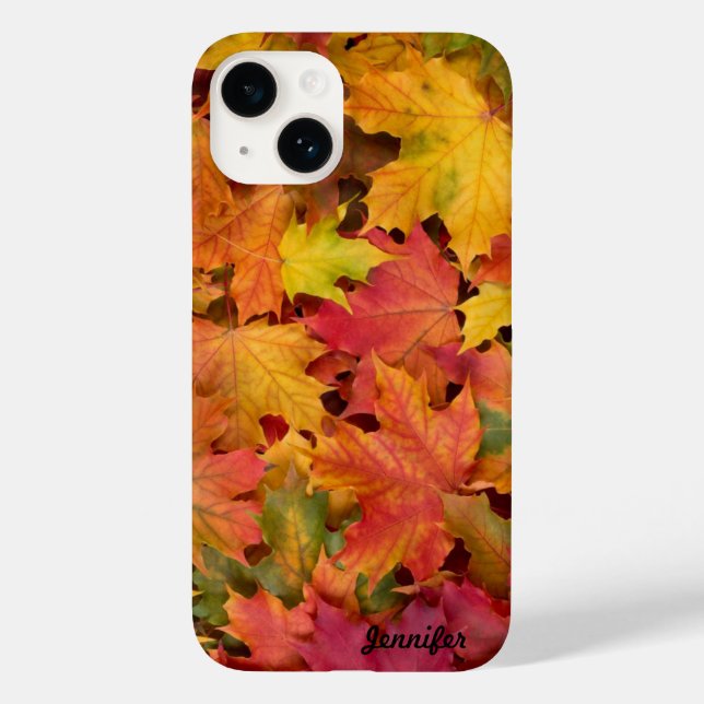 Fall Leaves Personalise Name or Text Case-Mate iPhone Case (Back)