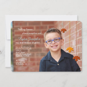Fall Leaves Photo Invitation