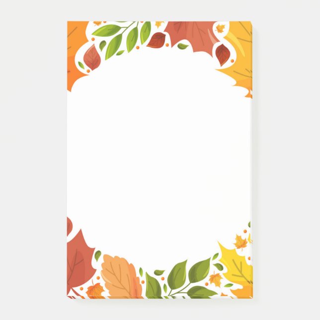 Fall Leaves Post Notes (Front)