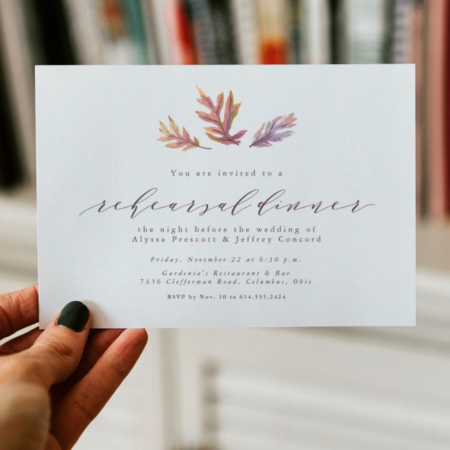Fall leaves rehearsal dinner invitation (Creator Uploaded)