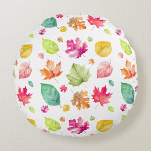 Fall Leaves Round Cushion